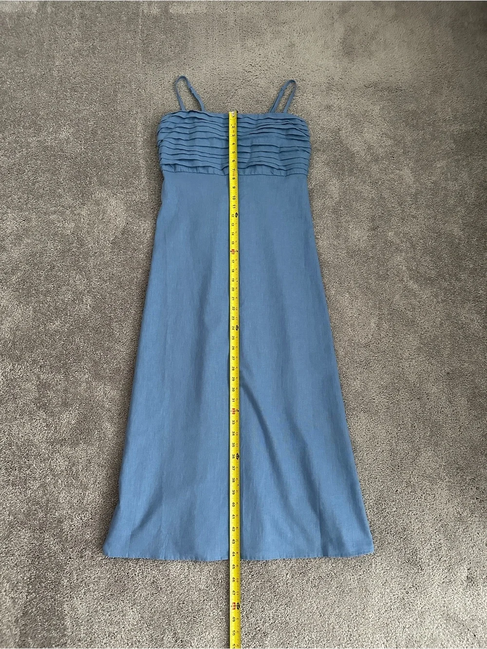 Abercrombie Emerson linen cotton dress blue size medium petite